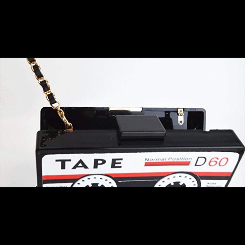 Cassie, Vintage Cassette Tape Clutch, Shoulder Bag - Picture 4 of 8